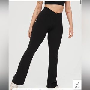 Aerie crossover high waisted flare leggings